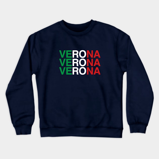 VERONA Italian Flag Crewneck Sweatshirt by eyesblau